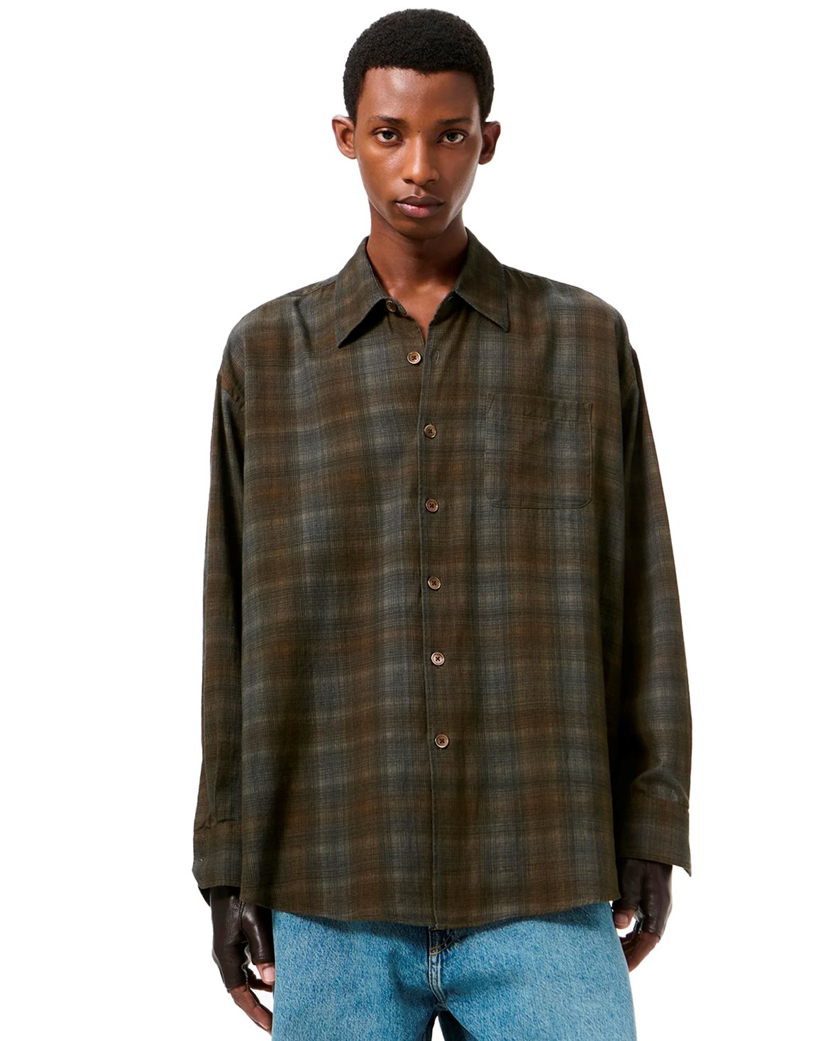 Borrowed Shirt More Check Print