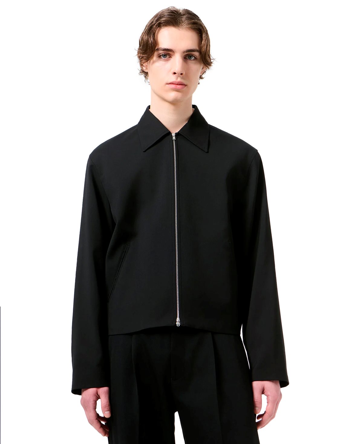 Mini Jacket Black Worsted Wool
