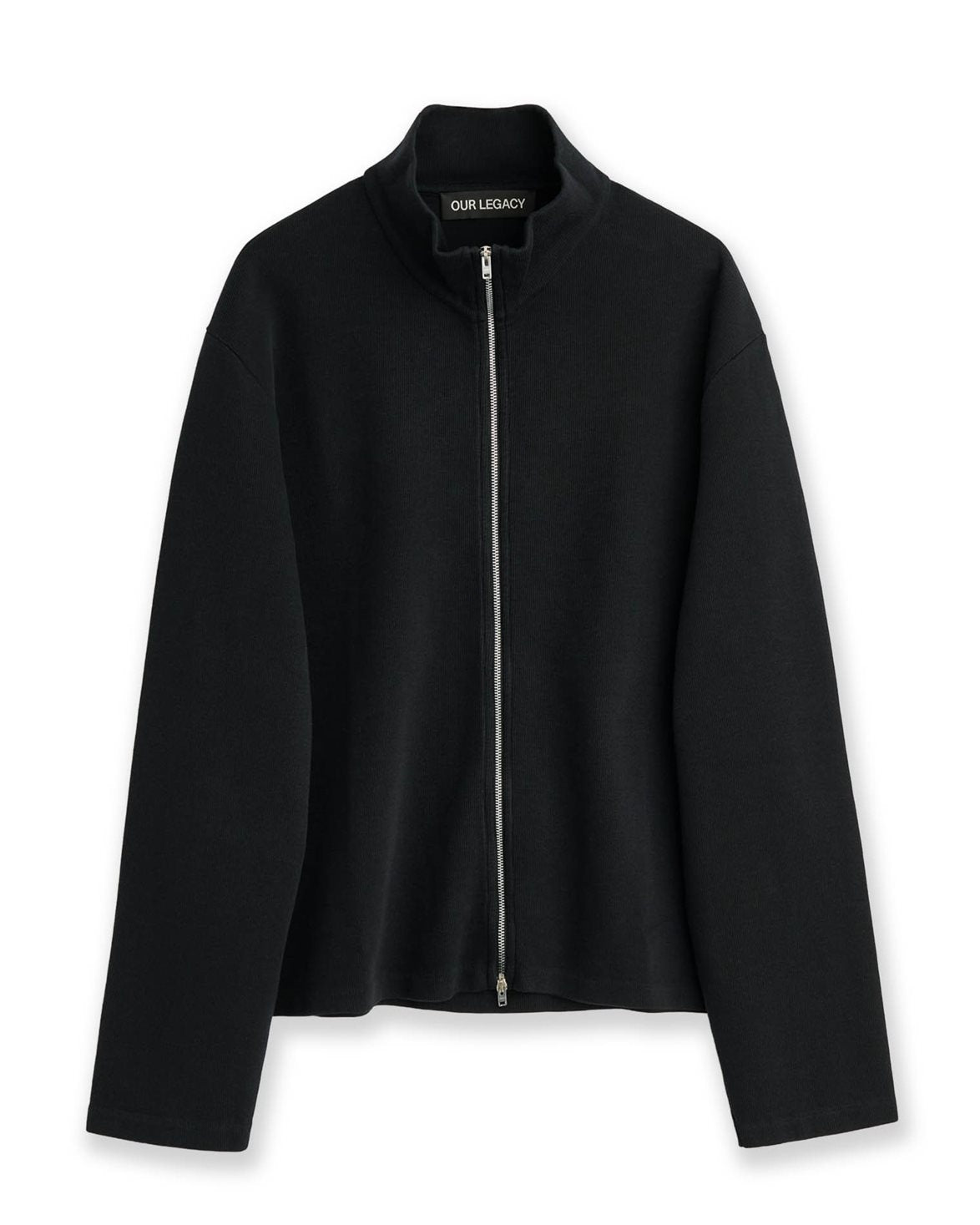 Shrunken Fullzip Black Athletic Rib