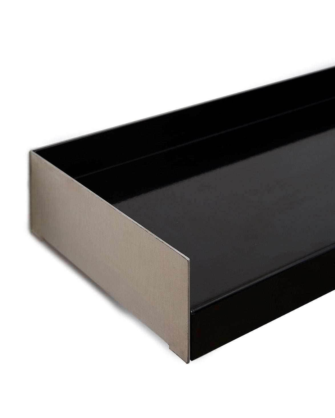 Kompakt Shelf Raw Aluminum/Black Gloss