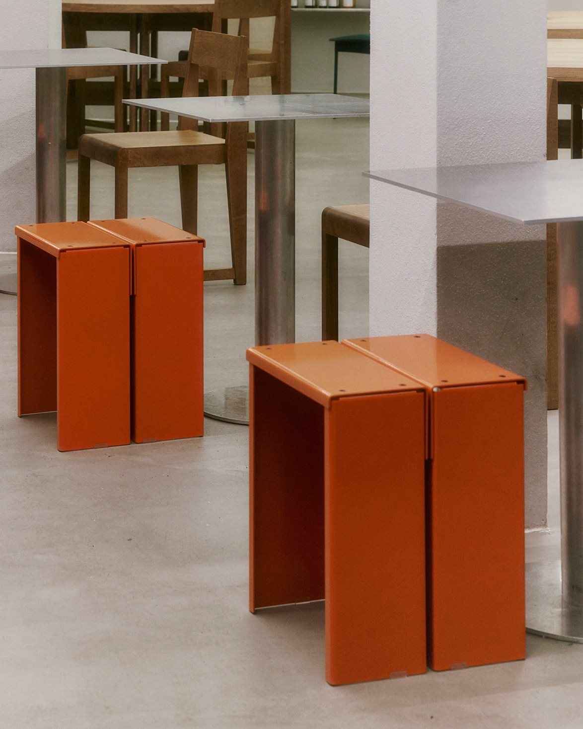 Re-Work Stool Orange Gloss