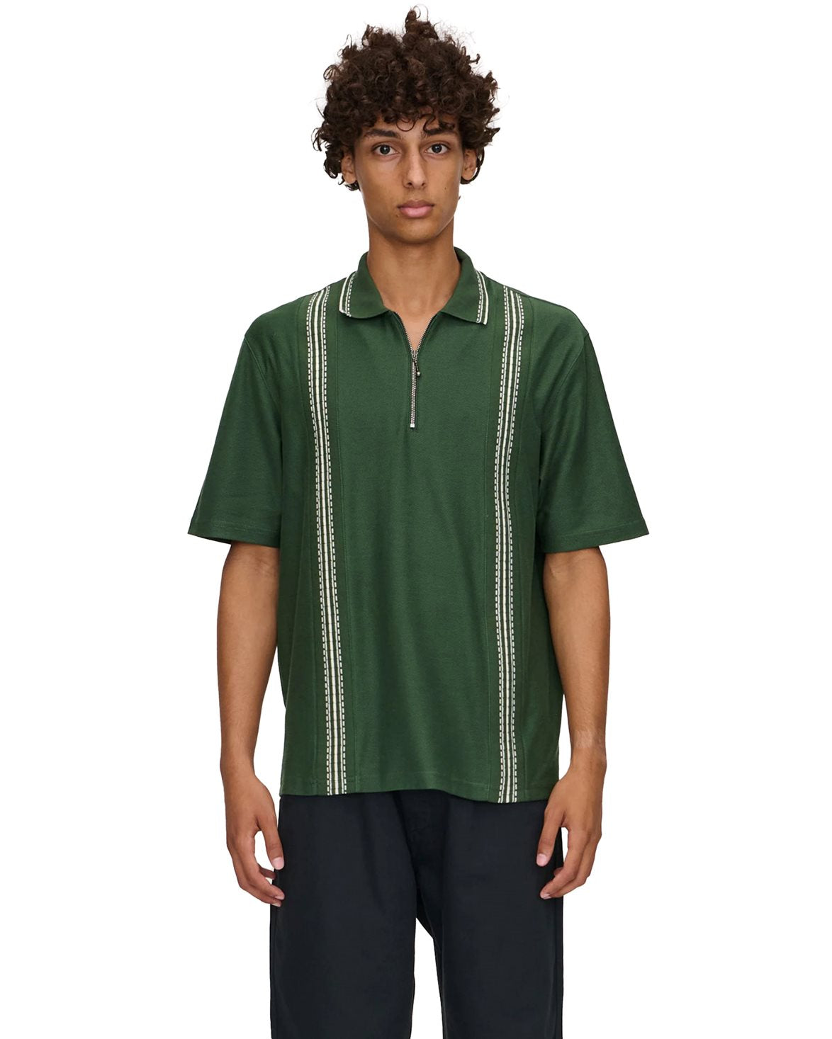 Panel Zip Polo Green