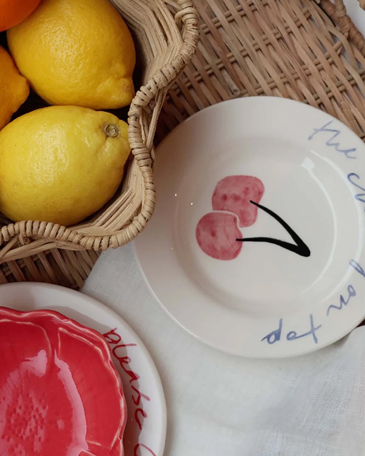 Cherry Tapas Plate Red
