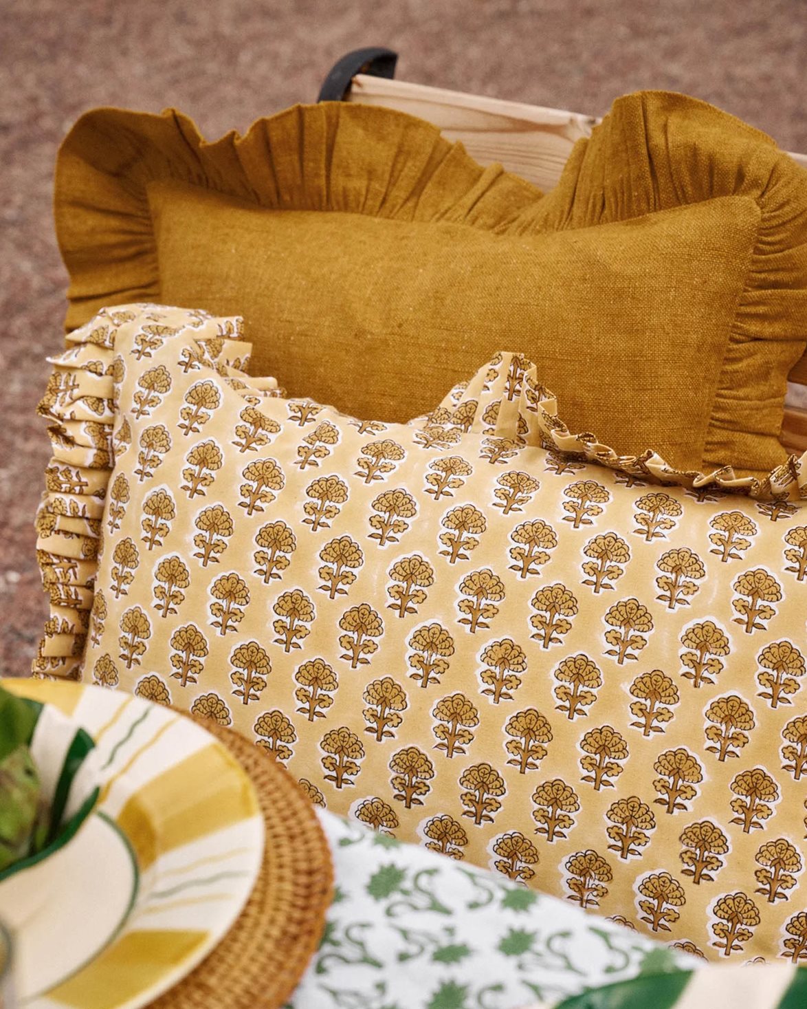 Clover Cushion Cover 50X50 Dark Ochre