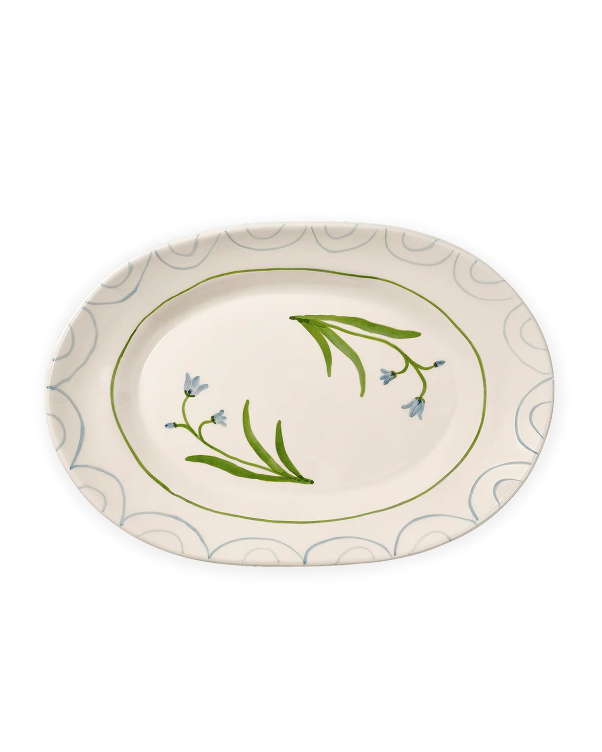 Cottage Blue Bell Serving Plate Light Blue