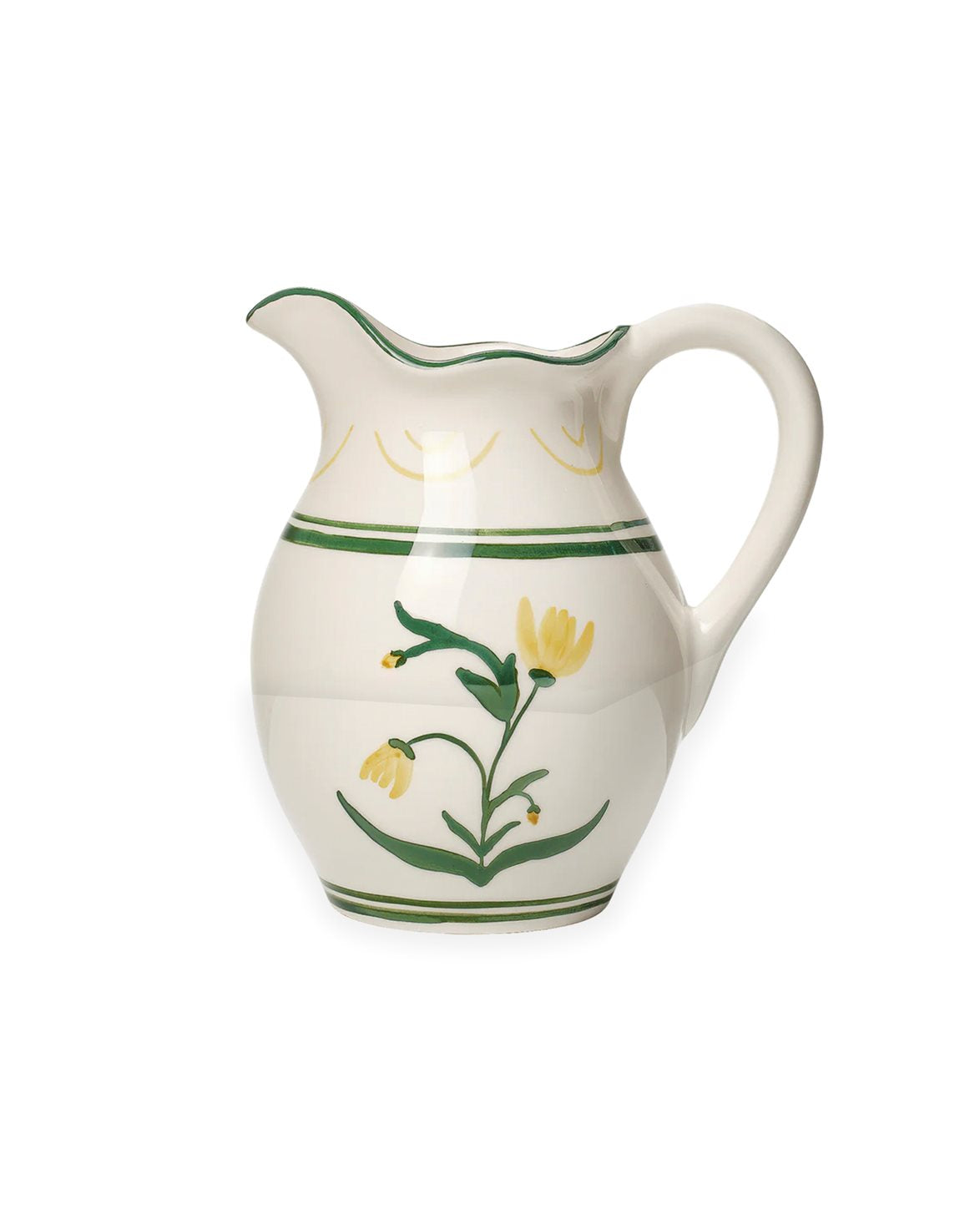 Cottage Flower Pitcher Yellow