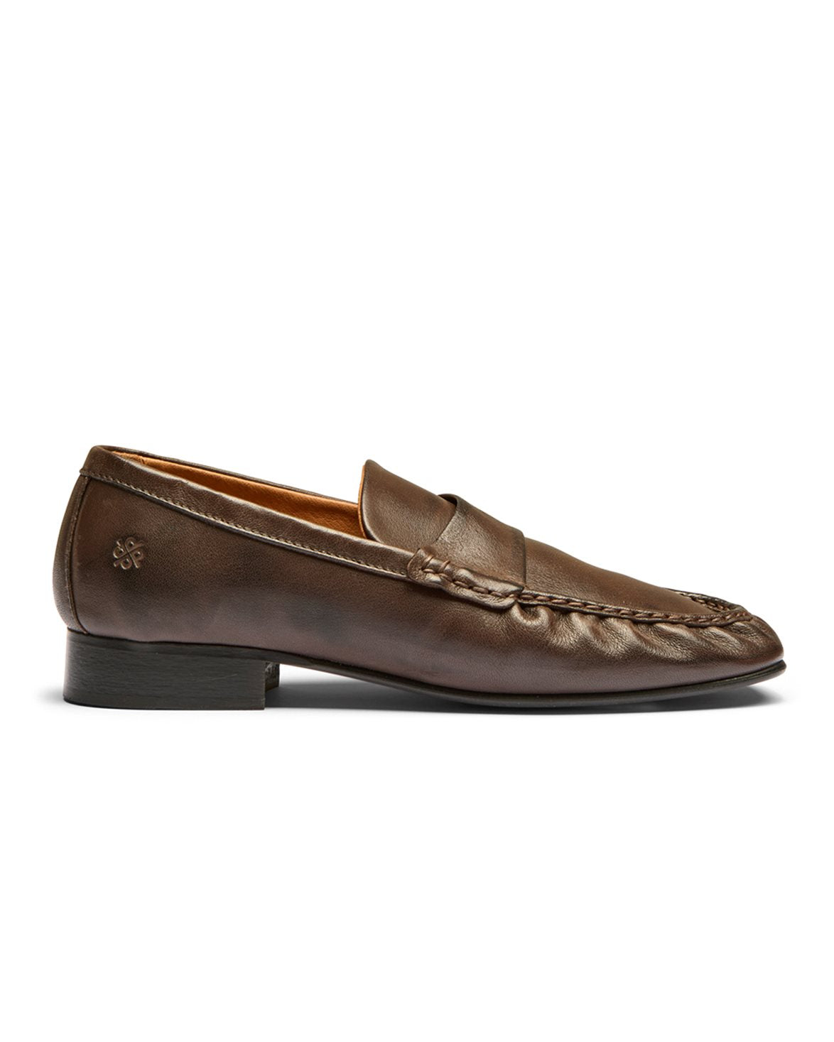 Chantal Crinkled Loafers Brown Leather