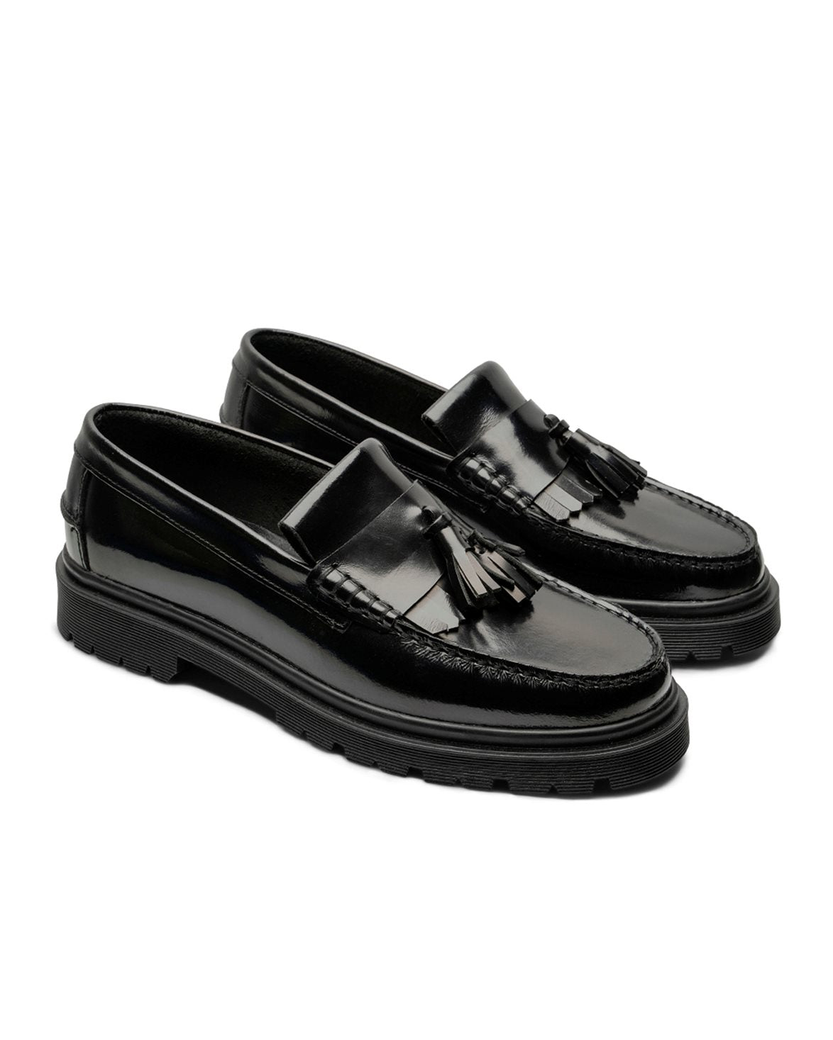 Florida Tassel Loafers Black Polido
