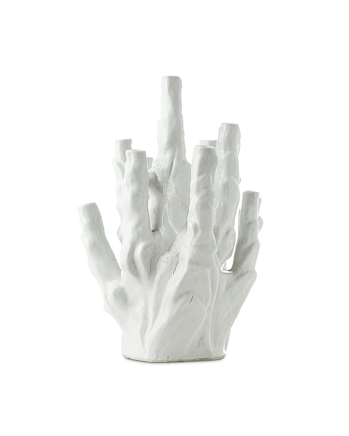 Coral Vase 10-Tulips White