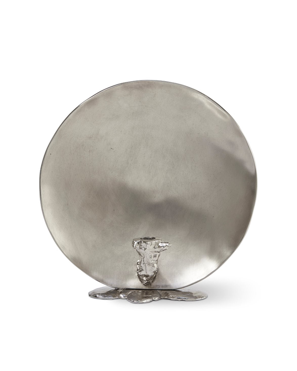 Spherical Drip Candle Holder Silver