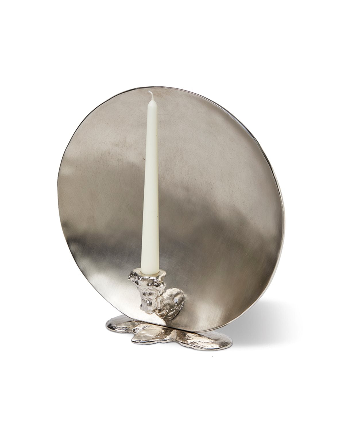 Spherical Drip Candle Holder Silver