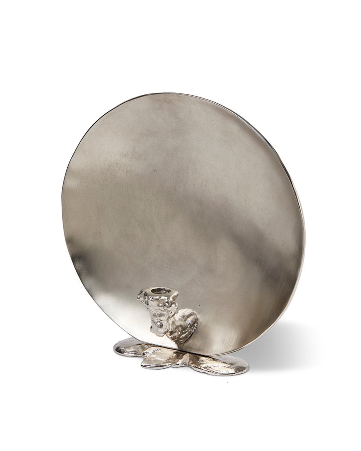Spherical Drip Candle Holder Silver
