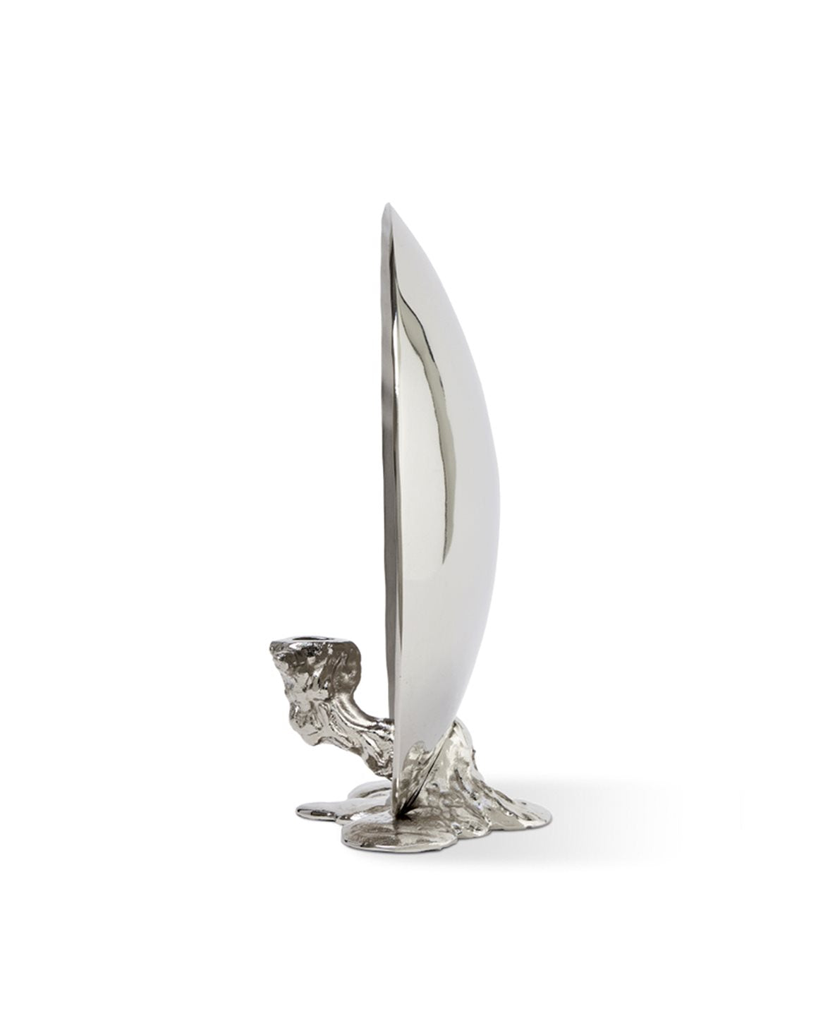 Spherical Drip Candle Holder Silver