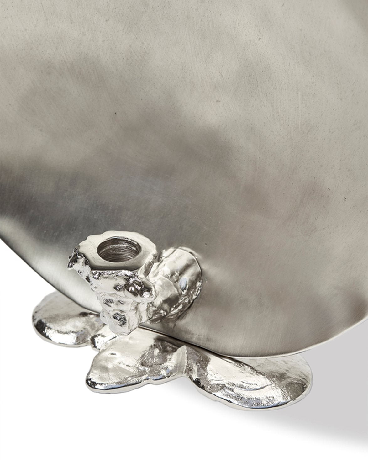 Spherical Drip Candle Holder Silver