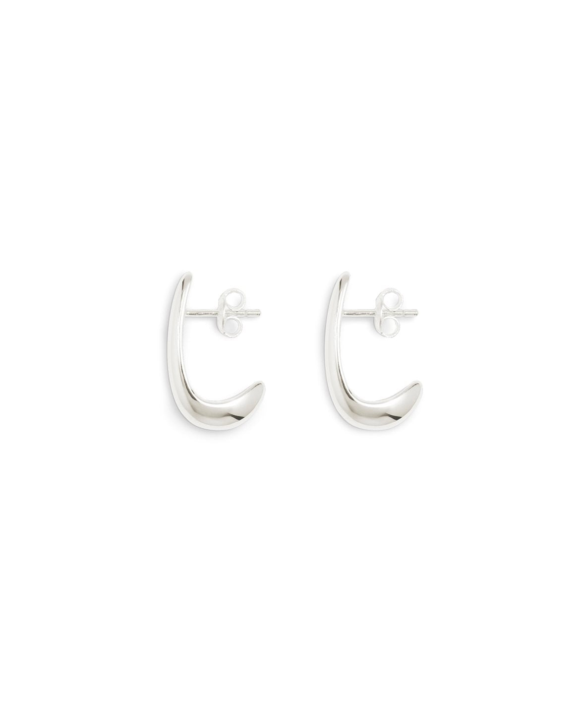 Dualism Sculptural Earrings Silver
