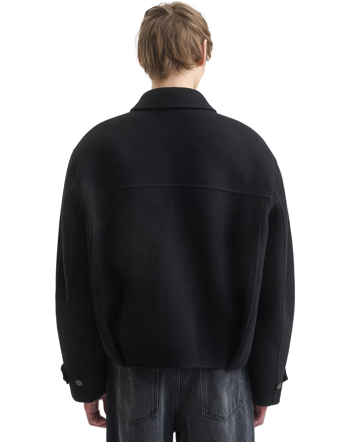 Relaxed Wool Jacket Black