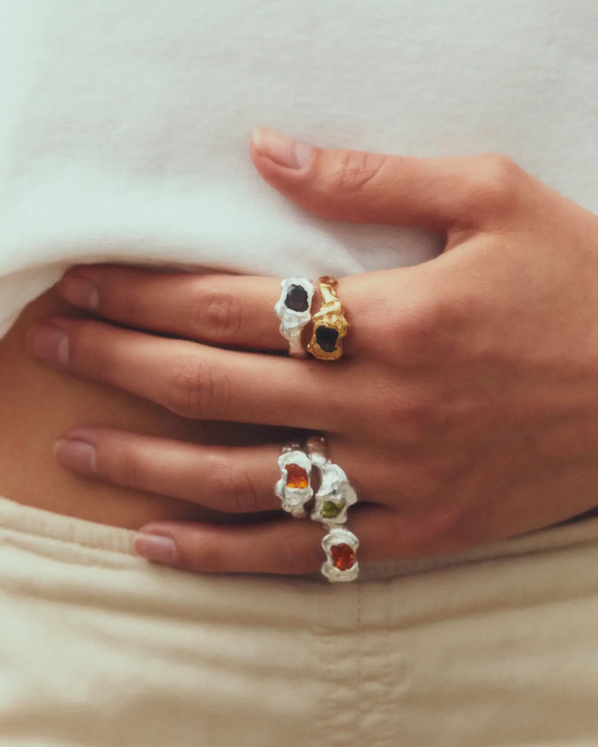Ola Ring Brown Gold