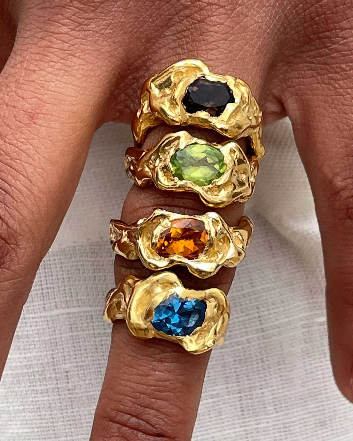 Ola Ring Orange Gold