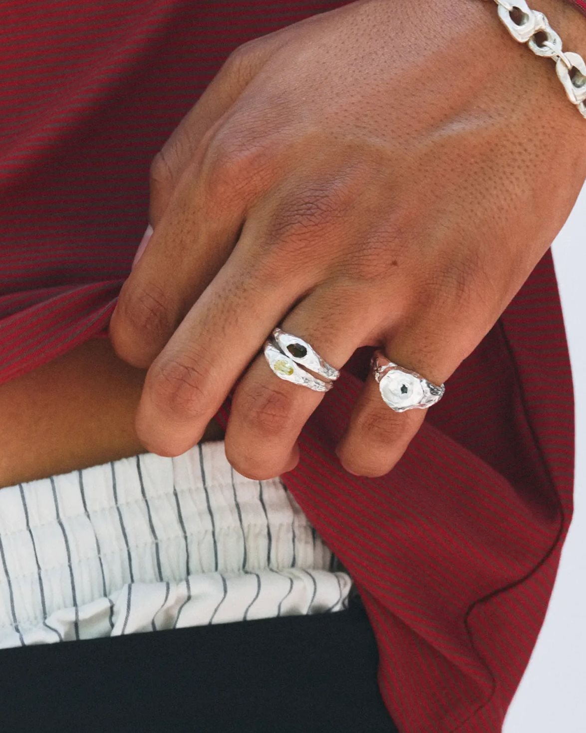 Polo Ring Brown Silver