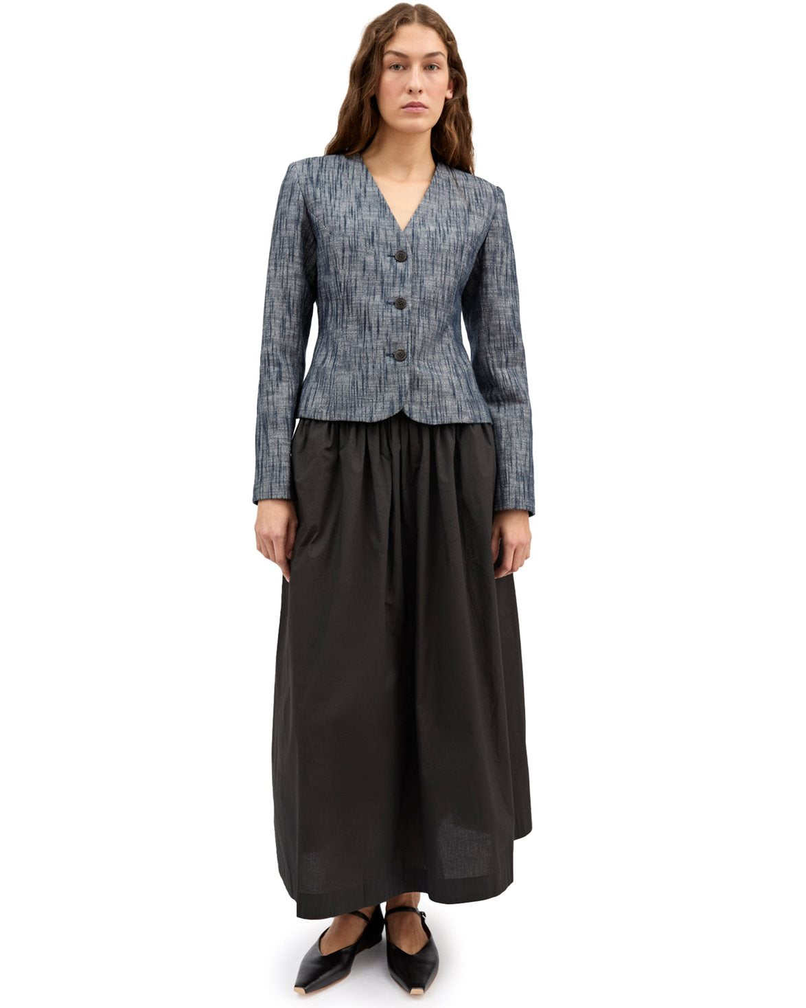 Adriane Blazer Indigo/Linen