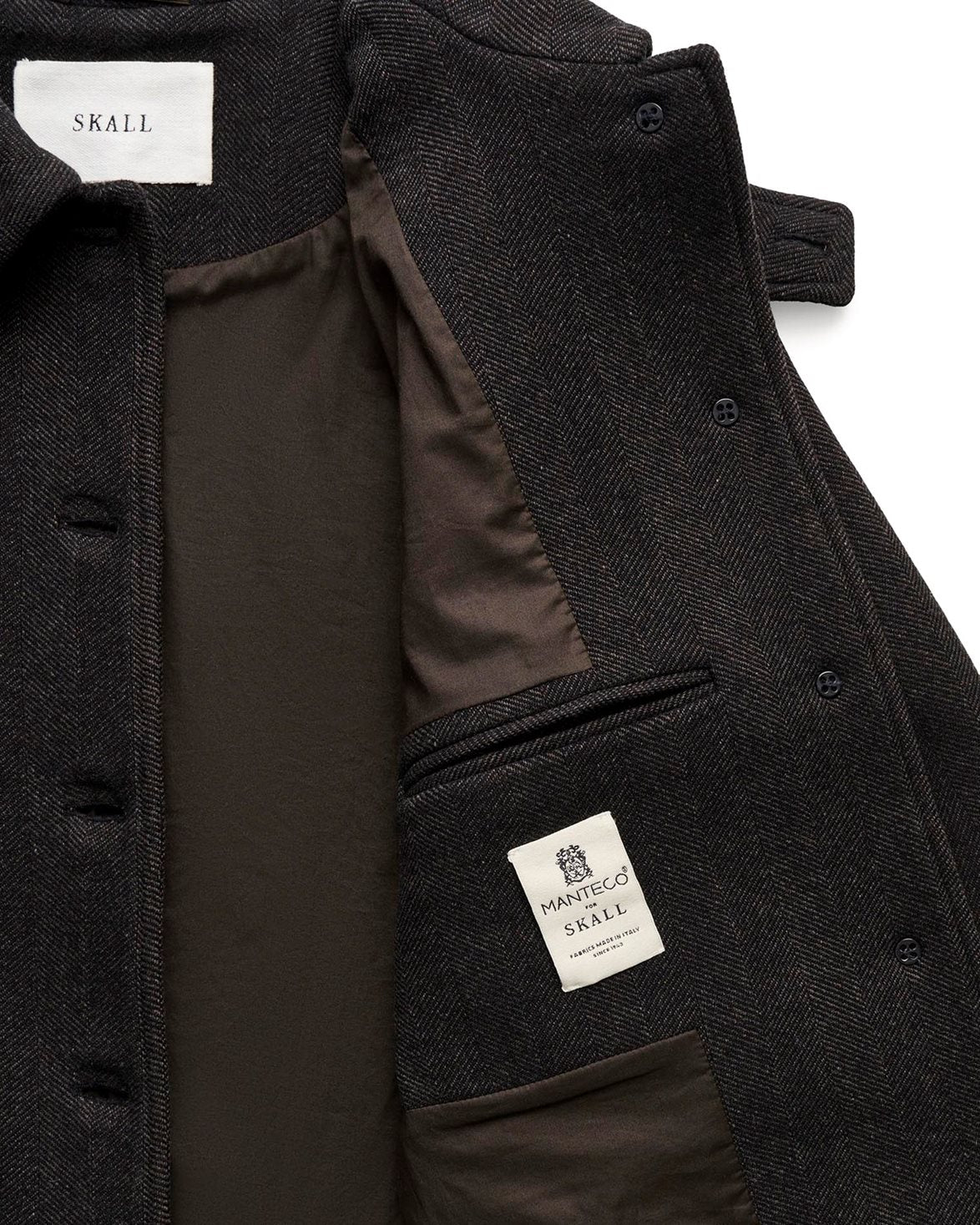 Alfred Jacket Brown Herringbone