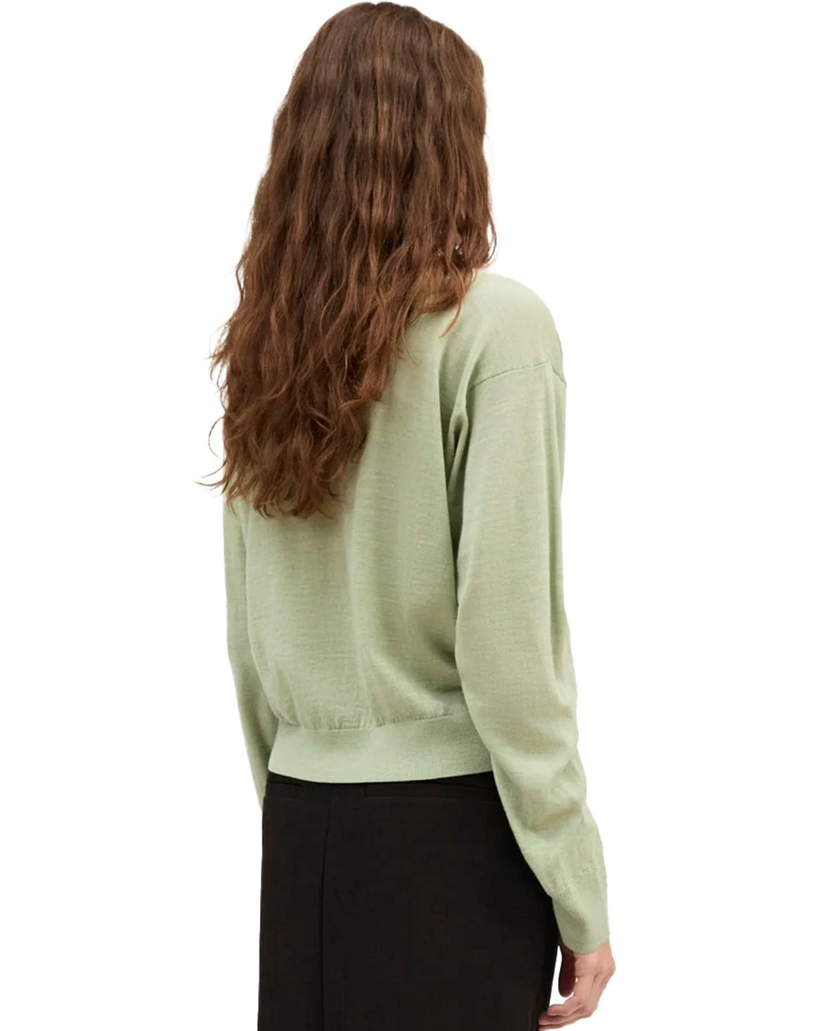 Amara V-Neck Jumper Light Green Mélange