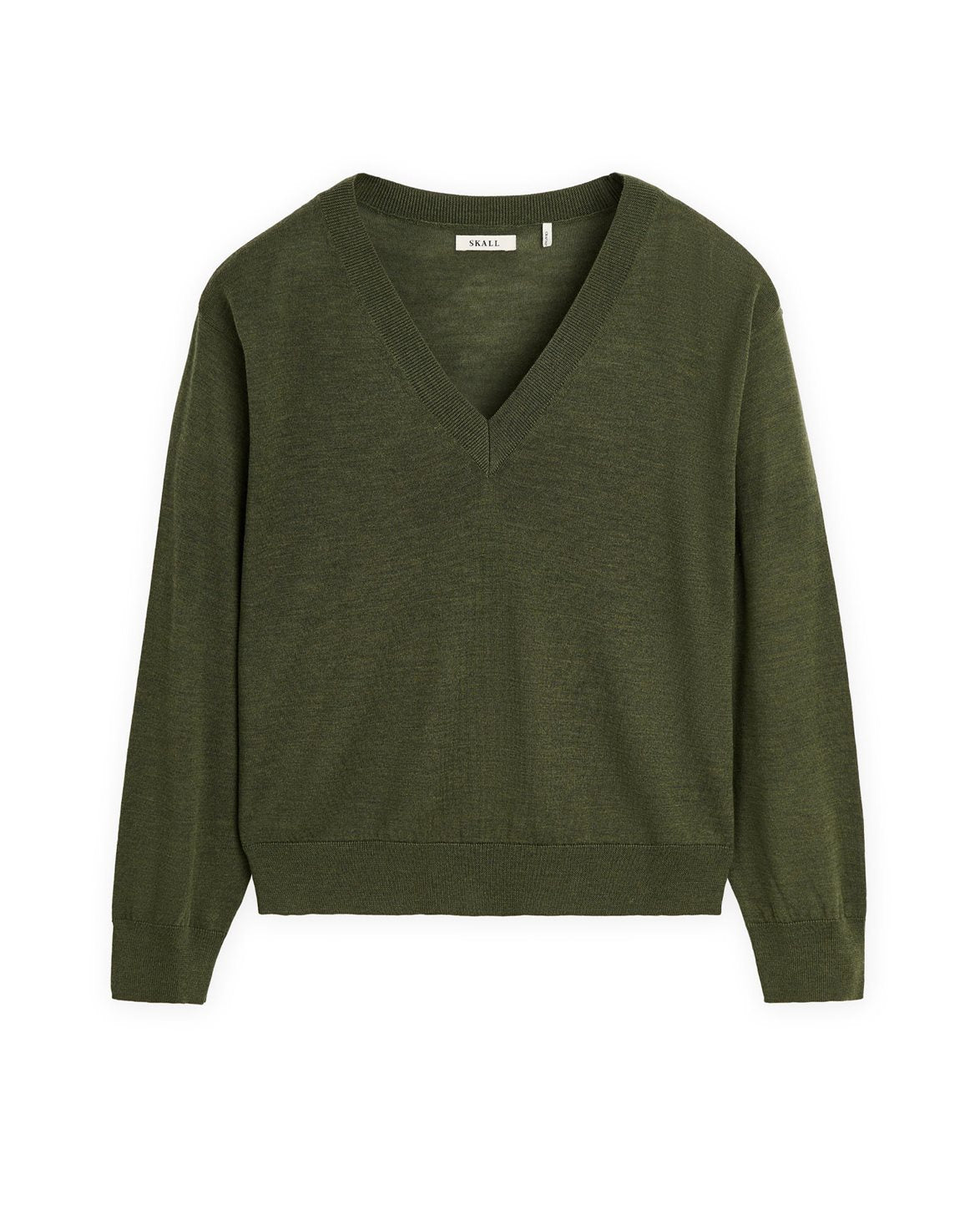 Amethyst V-Neck Jumper Green Mélange