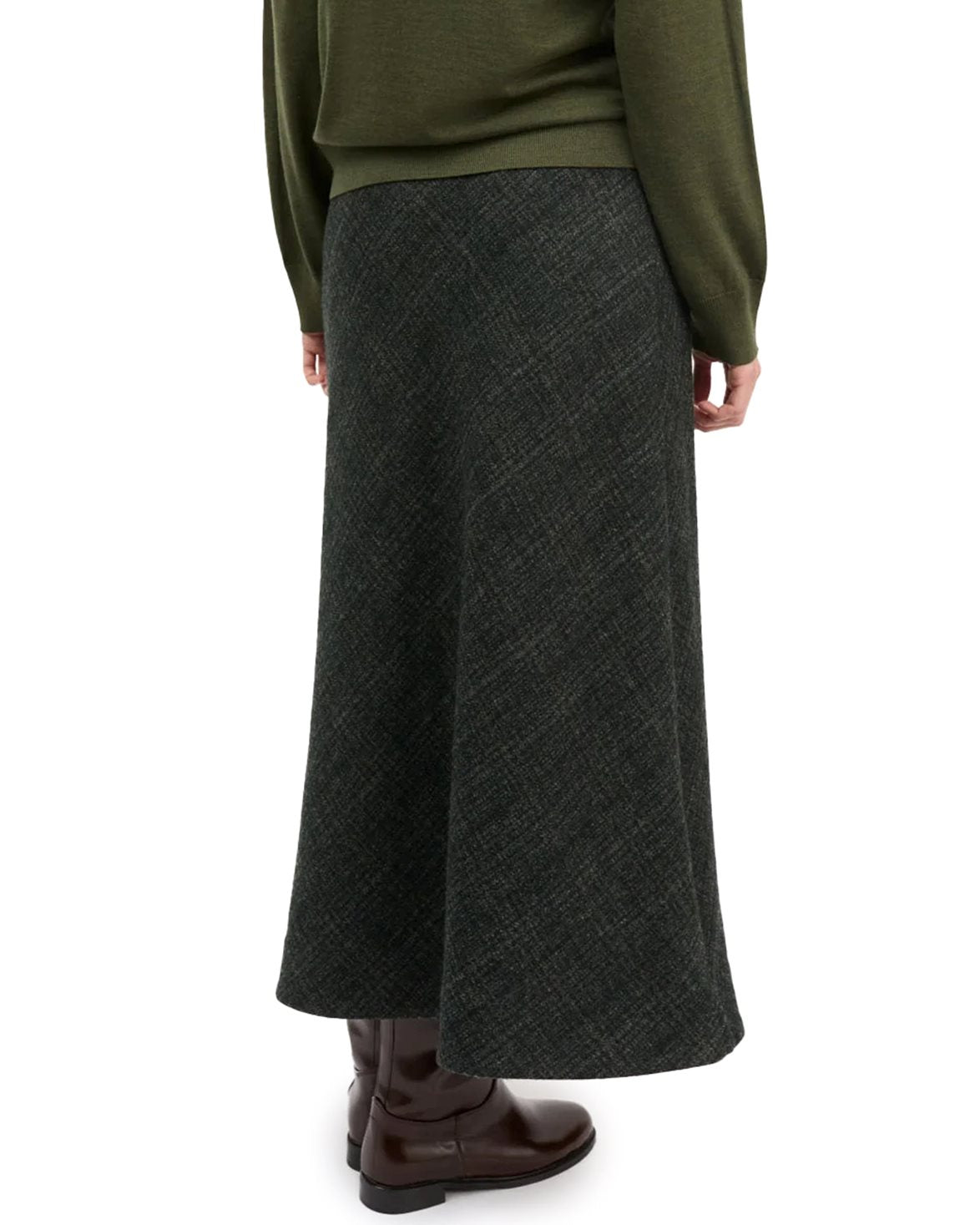 Mila Skirt Green Check Structure