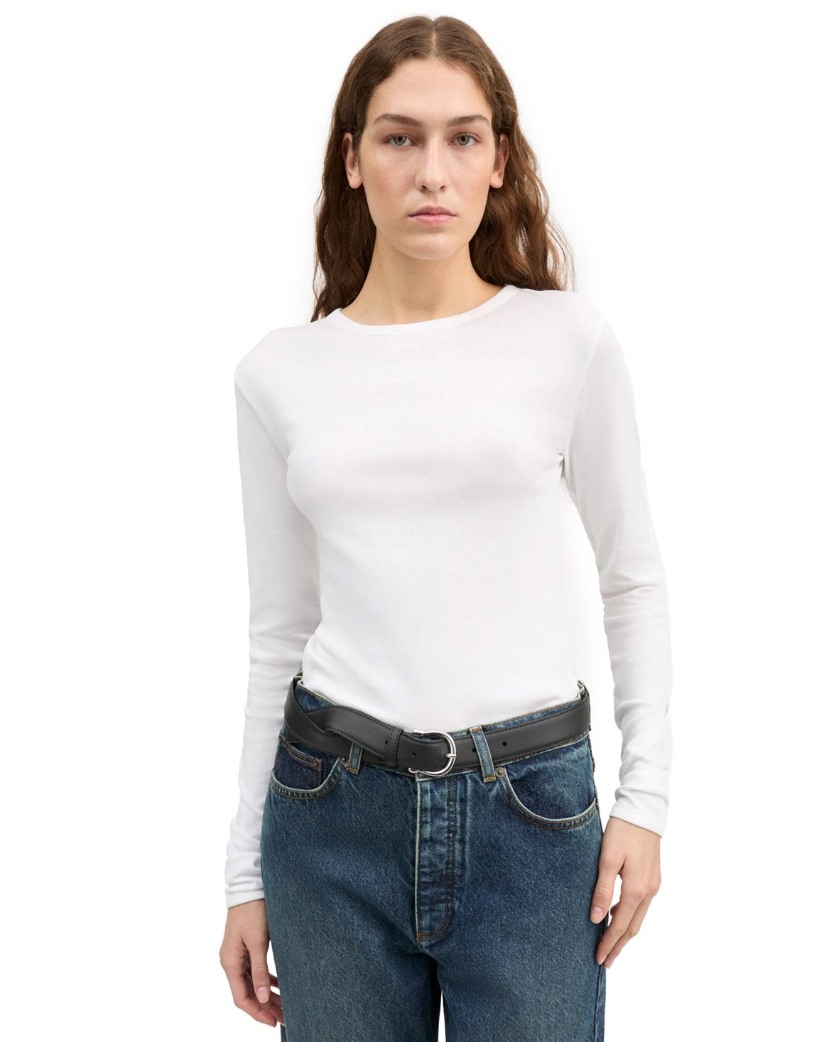 Seventies O-Neck Blouse Optic White