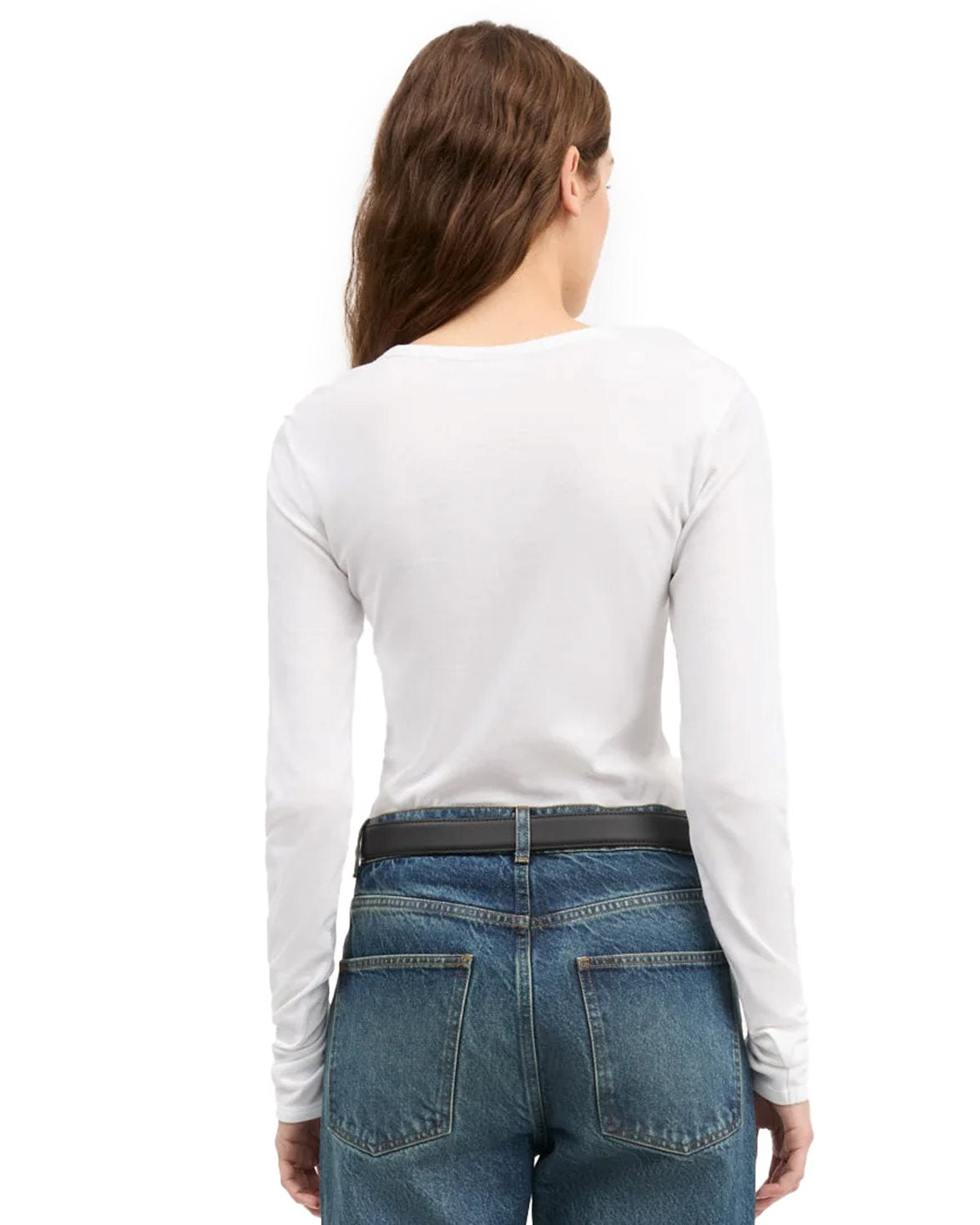 Seventies O-Neck Blouse Optic White