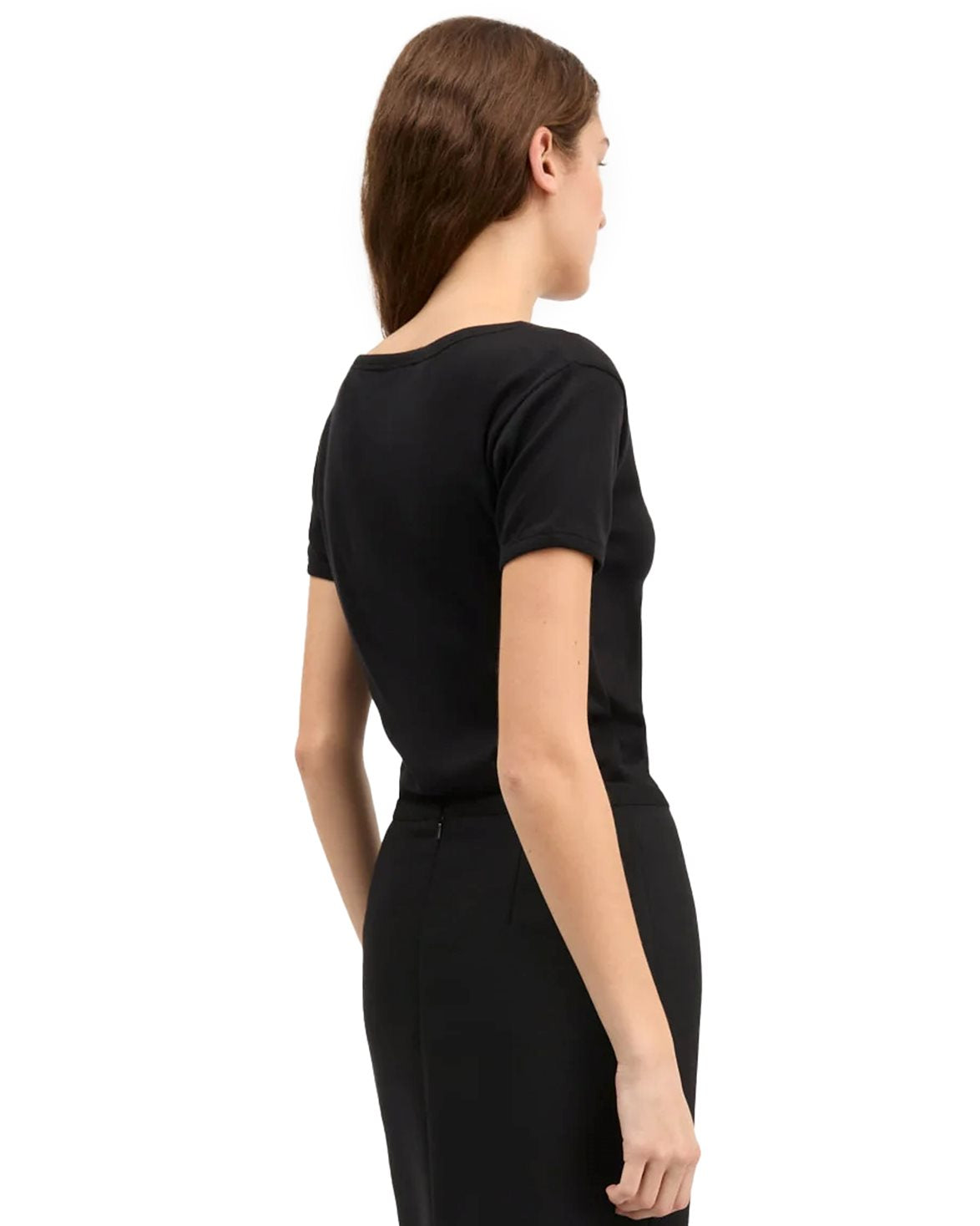 Seventies V-Neck Tee Black