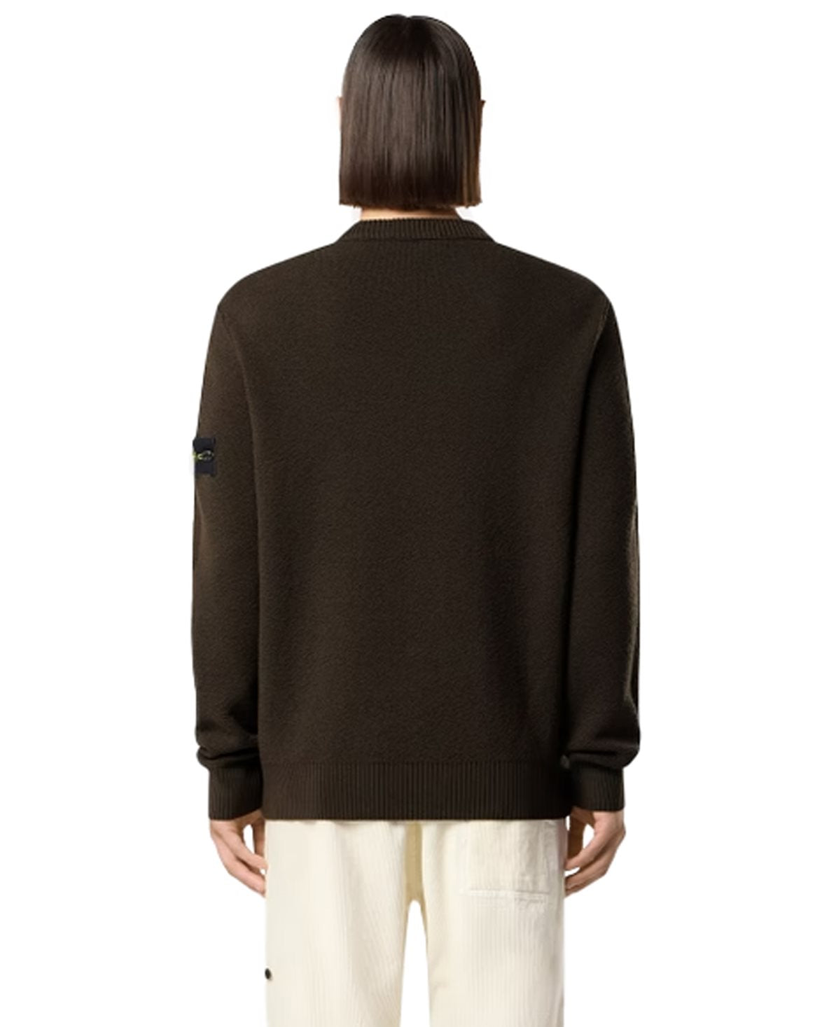 5100011 Knitted Wool Crew Neck Sweater Coal Grey