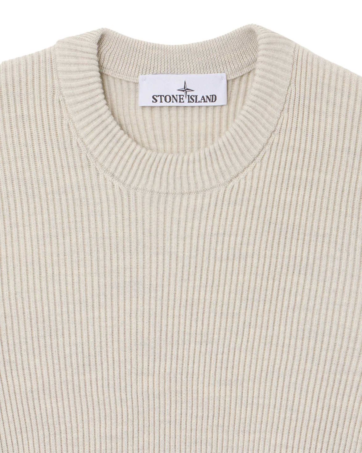 5100053 Ribbed Wool Crewneck Sweater Sand Melange