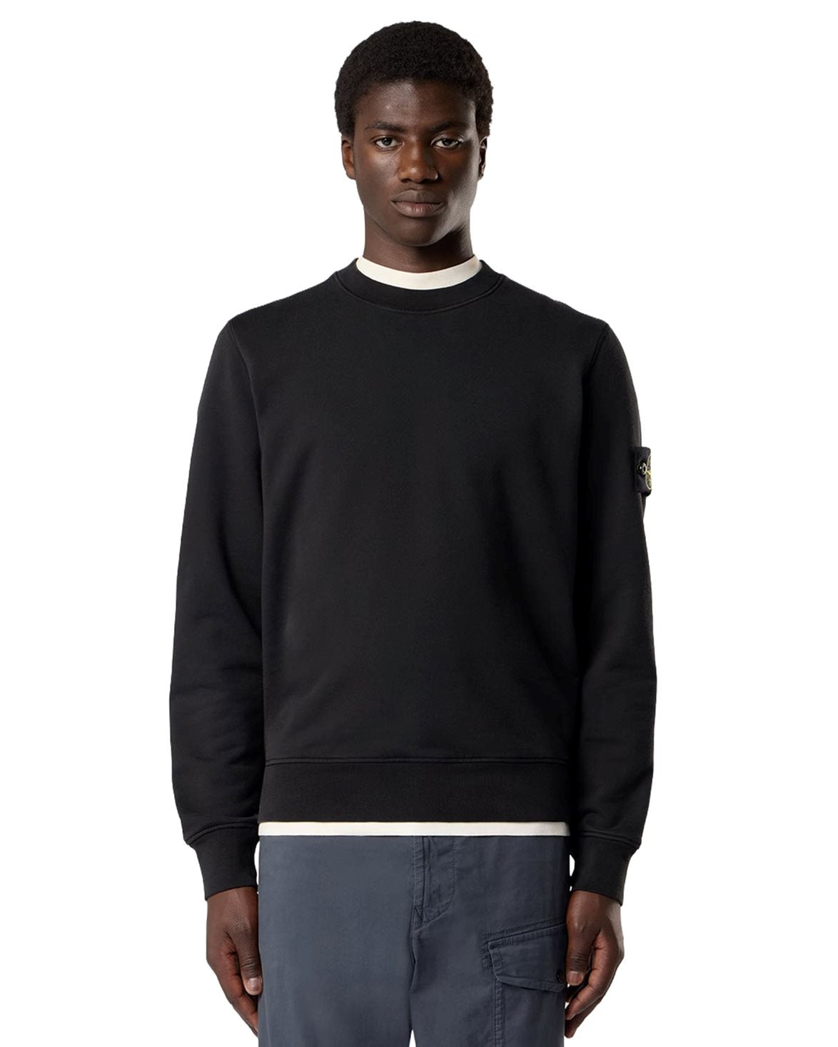 6100060 Garment Dyed Cotton Sweatshirt Black