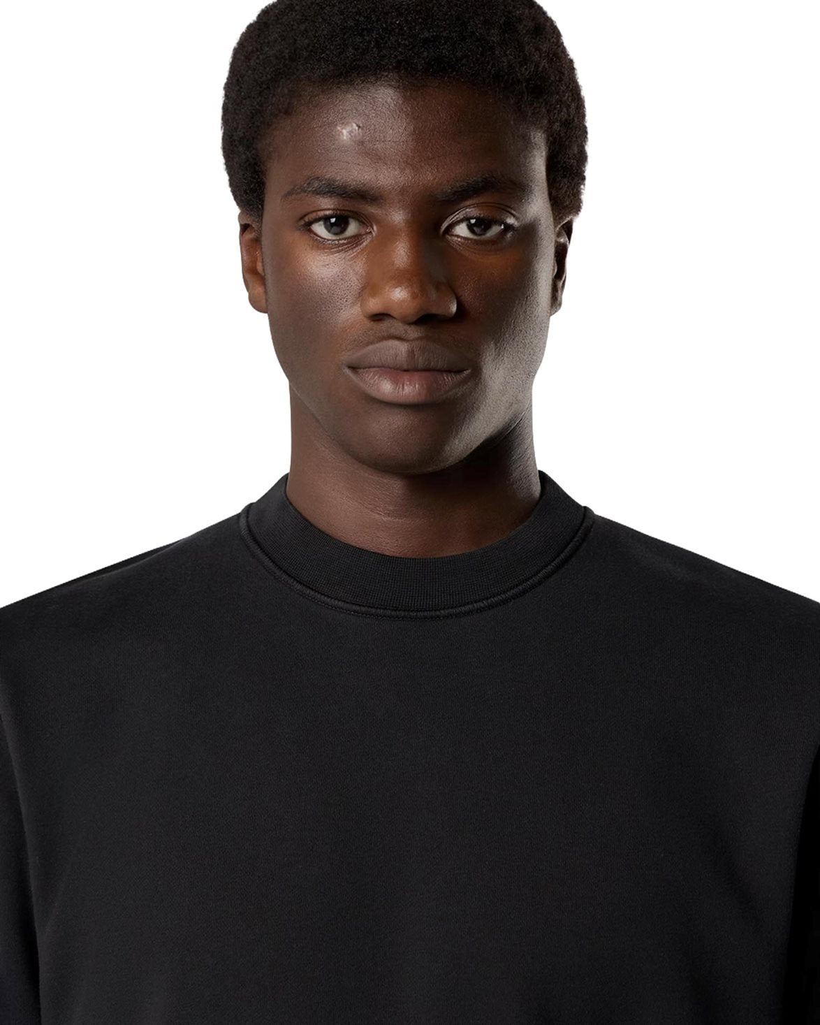 6100060 Garment Dyed Cotton Sweatshirt Black