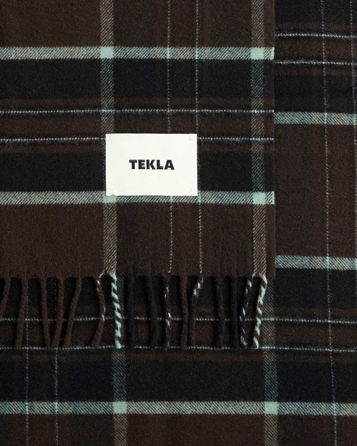 Lambwool Fringe Blanket Fearn Plaid
