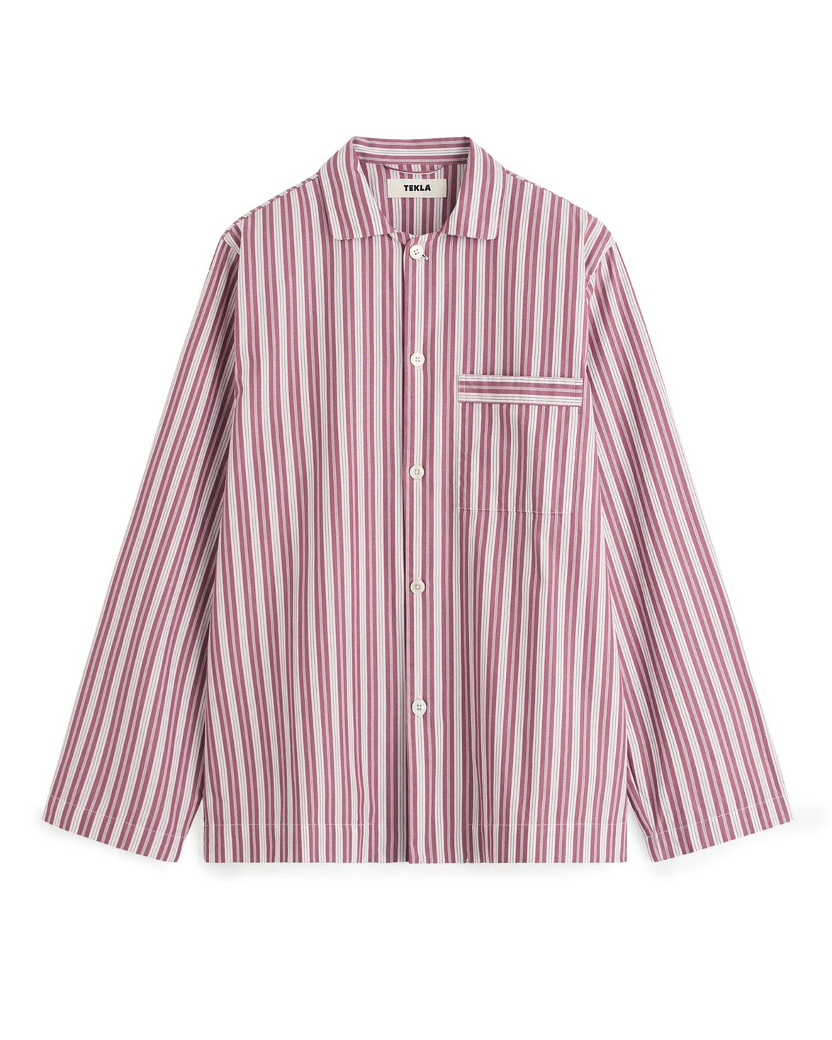 Poplin Pyjamas Shirt Rhubarb Stripes