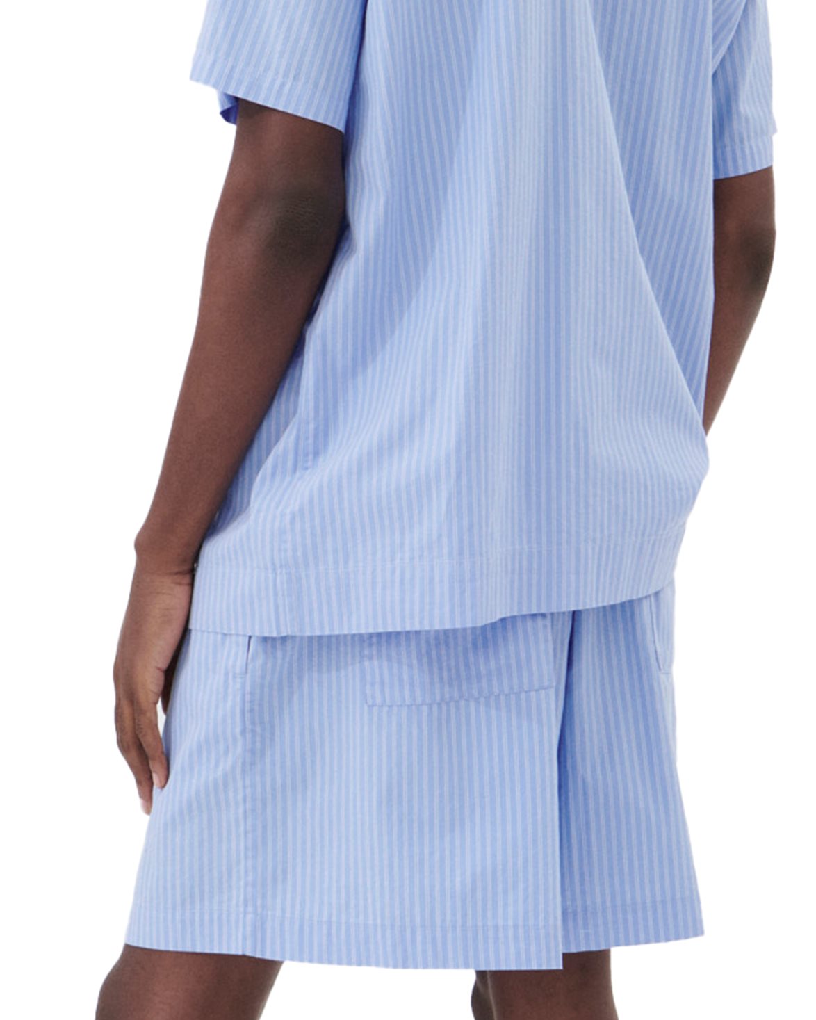 Poplin Pyjamas Shorts Pin Stripes