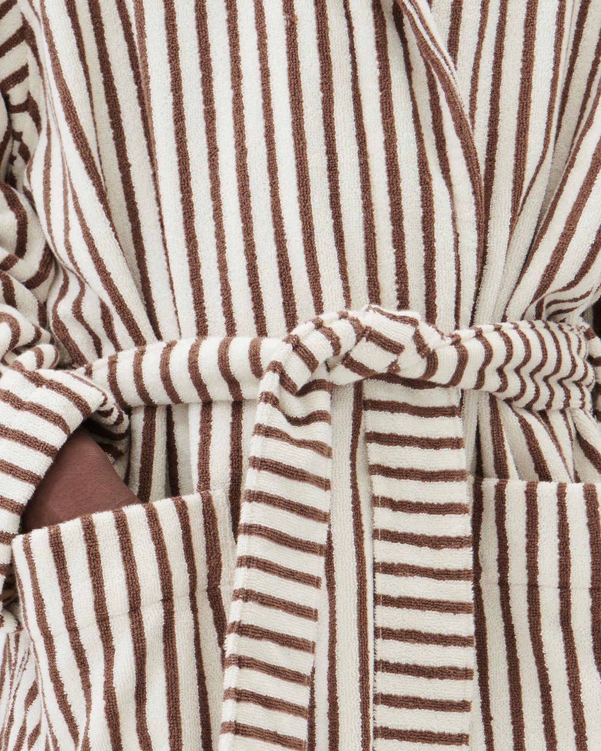 Terry Hooded Bathrobe Kodiak Stripes