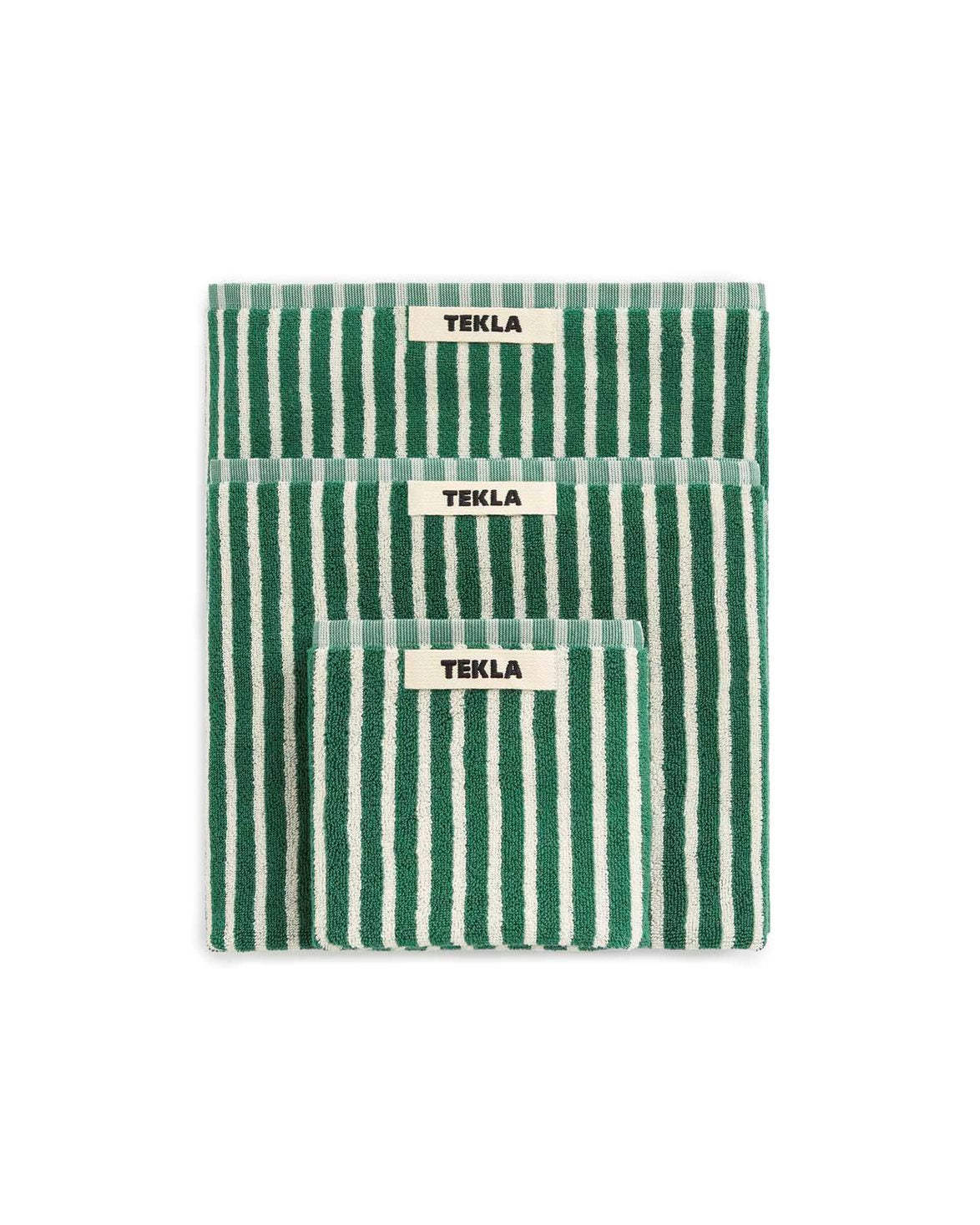 Terry Towel Teal Green Stripes