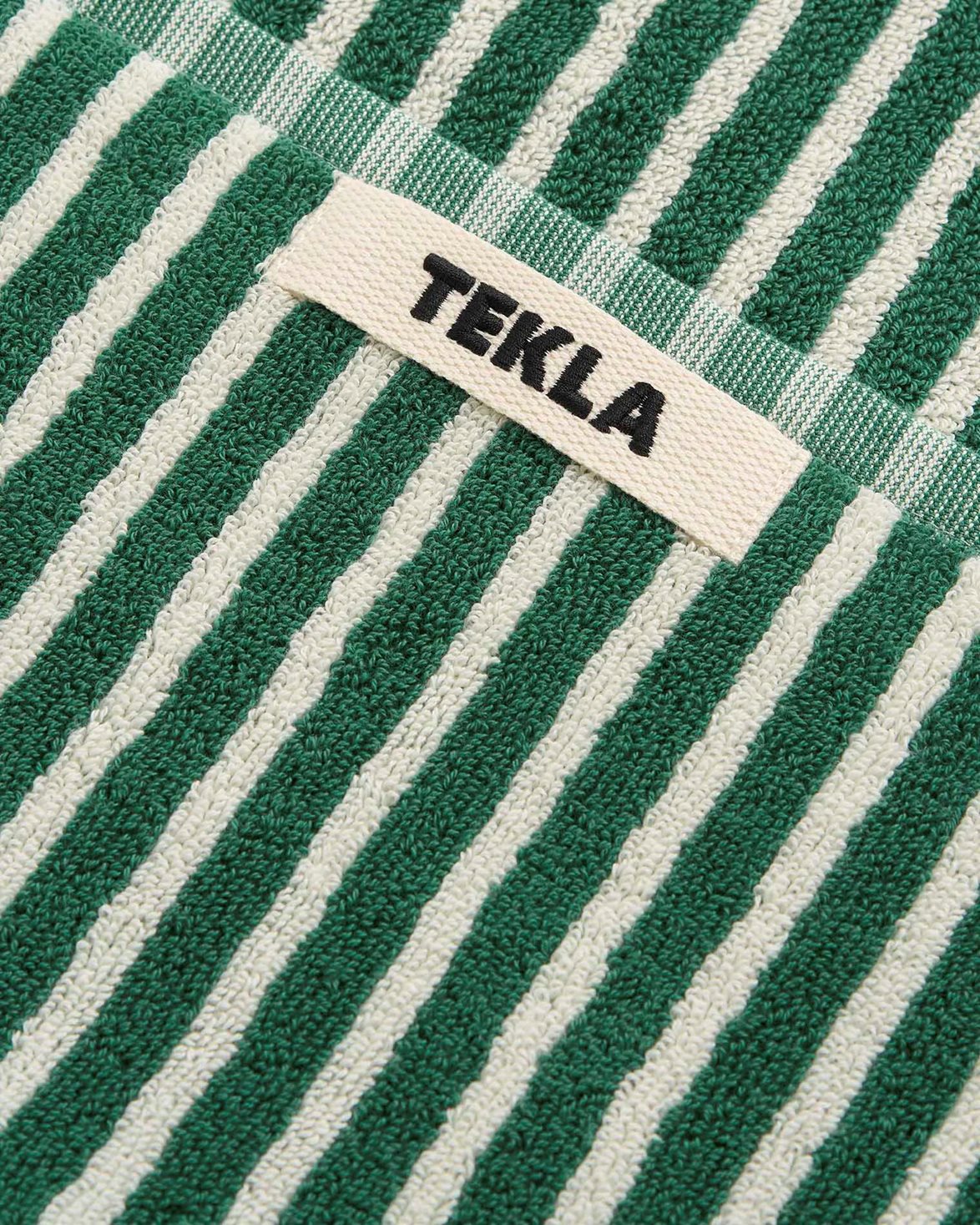 Terry Towel Teal Green Stripes