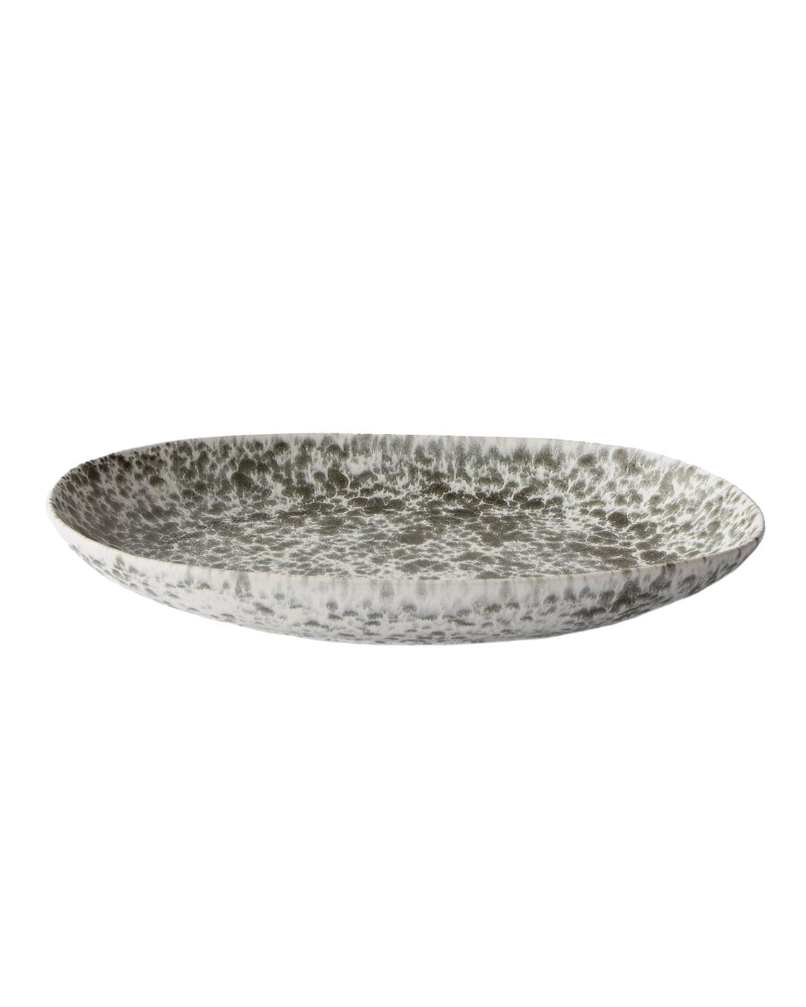 Rivoli Serving Plate Small Green Splatter