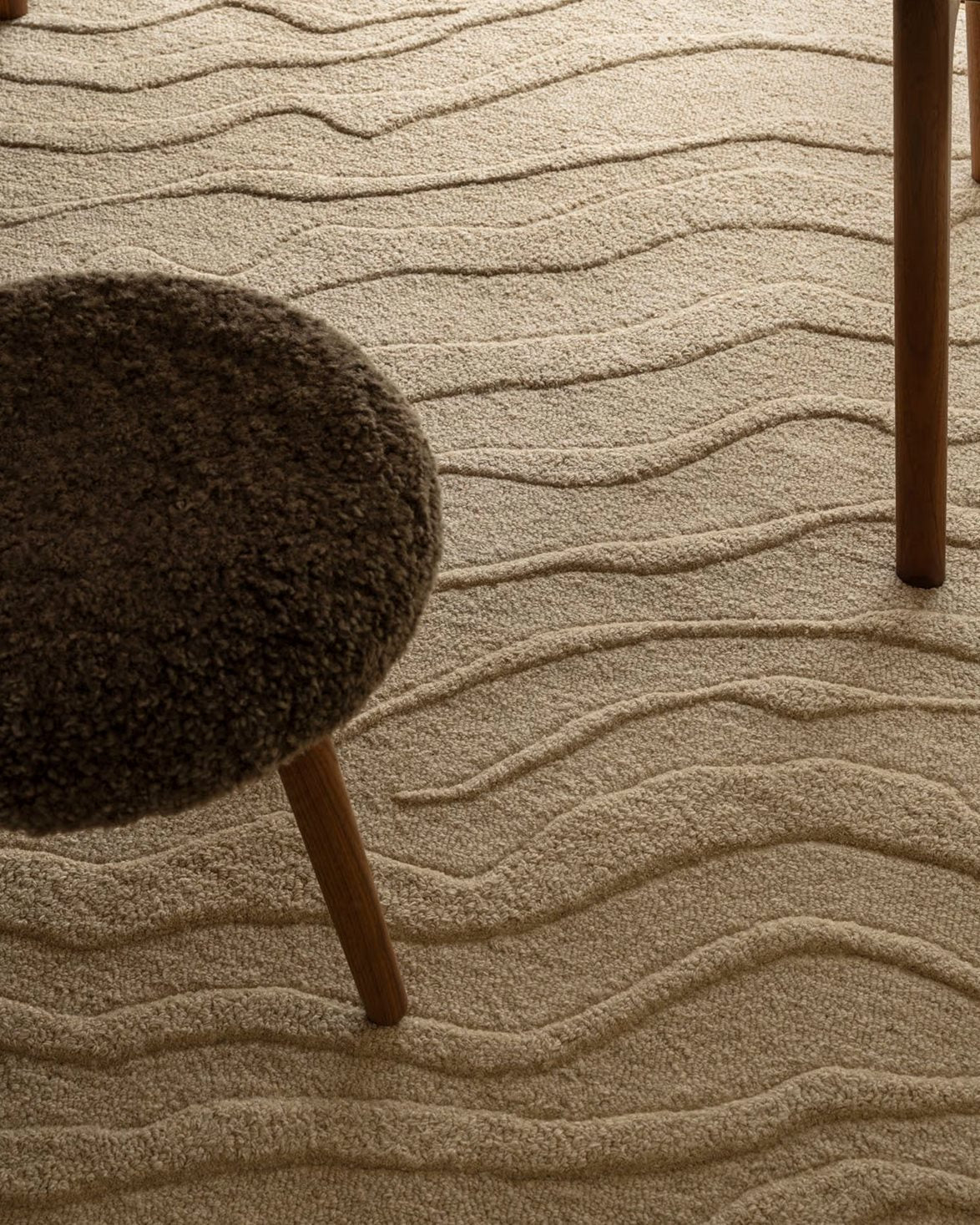 Duvell Wool Rug Light Beige