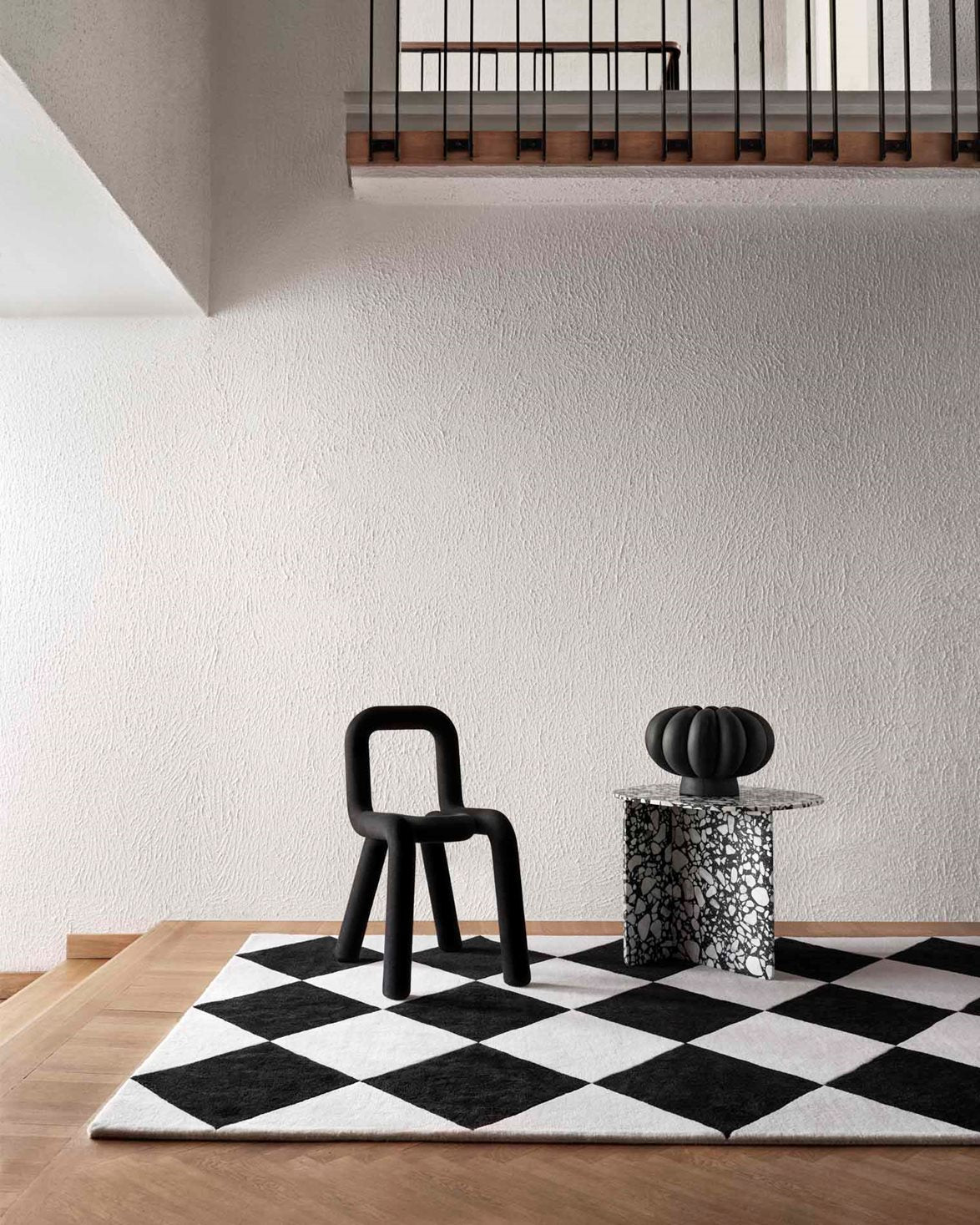 Tenman Wool Rug Black/White