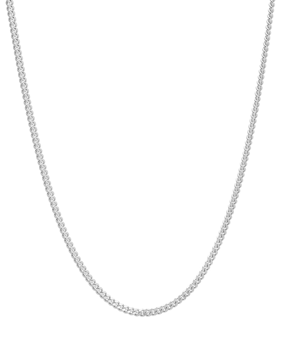 Curb Chain Necklace M Silver