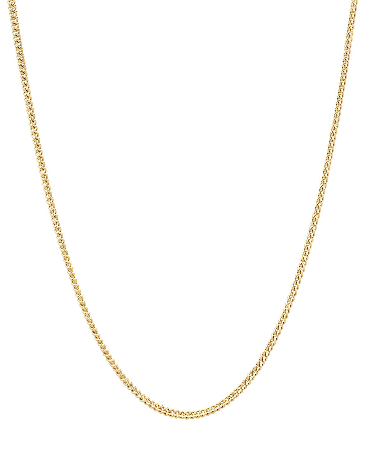 Curb Chain Necklace Slim Gold