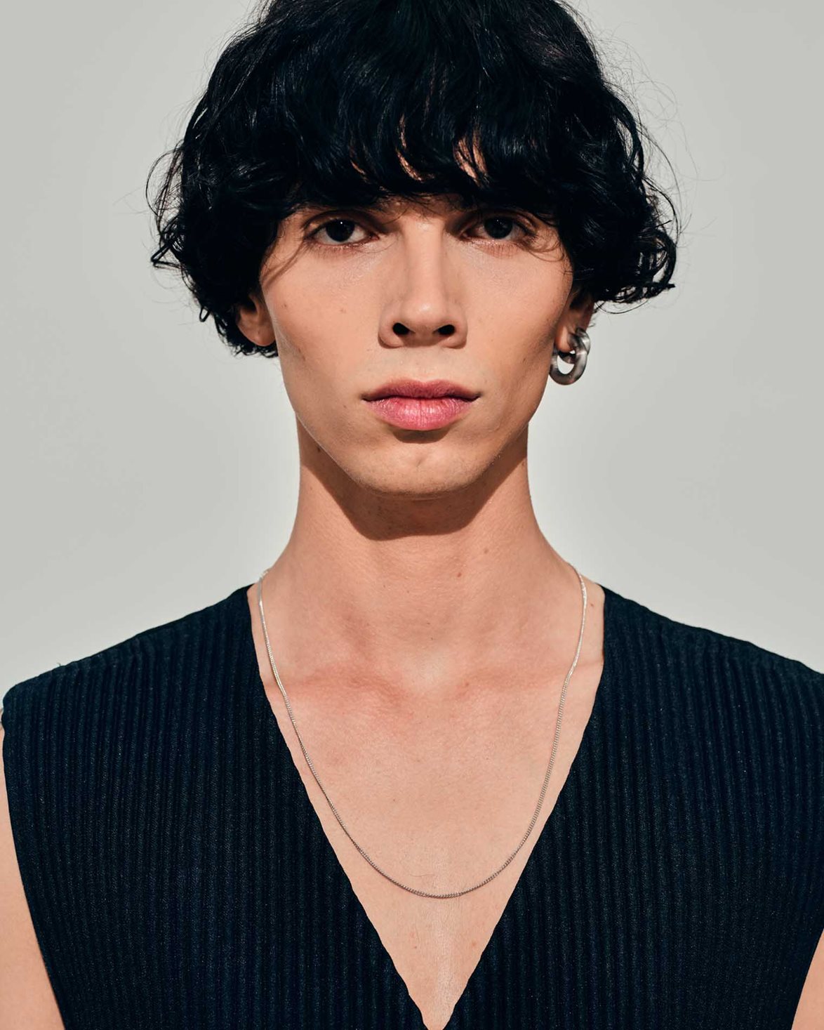 Curb Chain Necklace Slim Silver