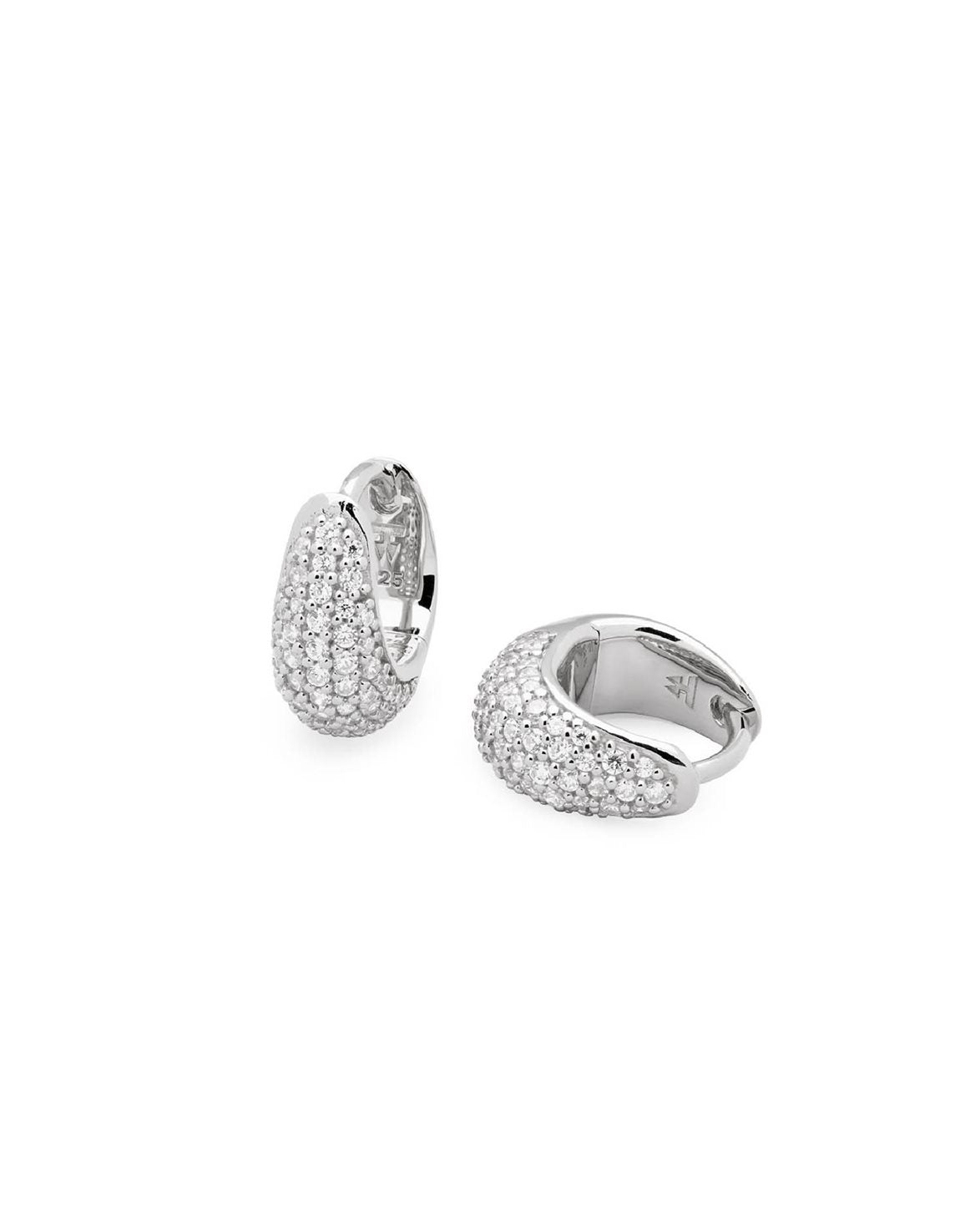 Ice Huggie Pave Silver