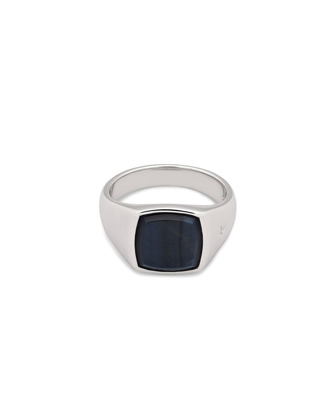 Kay Ring Blue Hawk Eye Silver