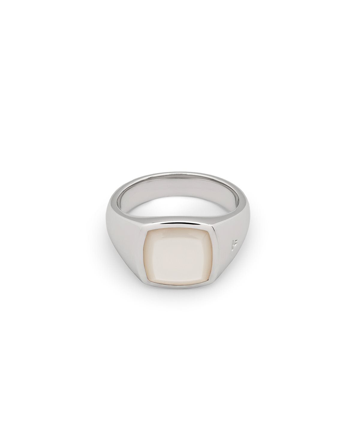 Kay Ring White Mop Silver